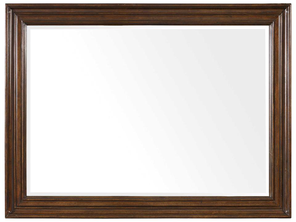 Leesburg Landscape Mirror in Mahogany Finish