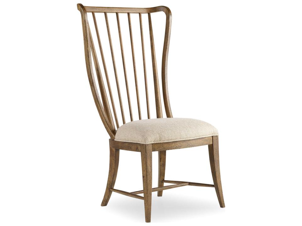 Sanctuary Tall Spindle Dining Side Chair in Antique Hickory