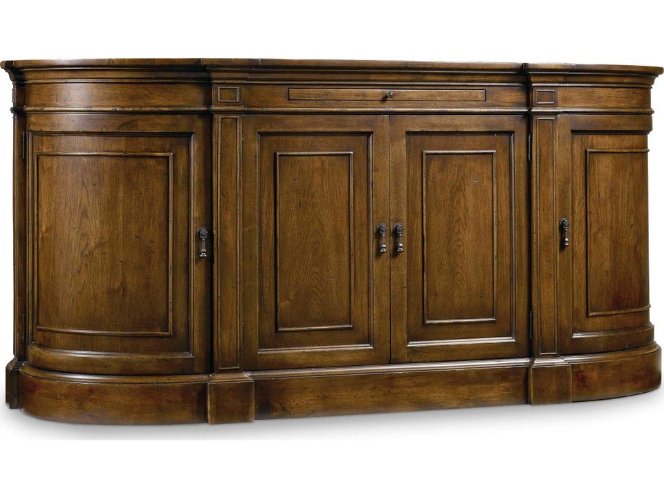 Archivist 80-Inch Pecky Pecan Bluestone Sideboard with Antique Bronze Hardware