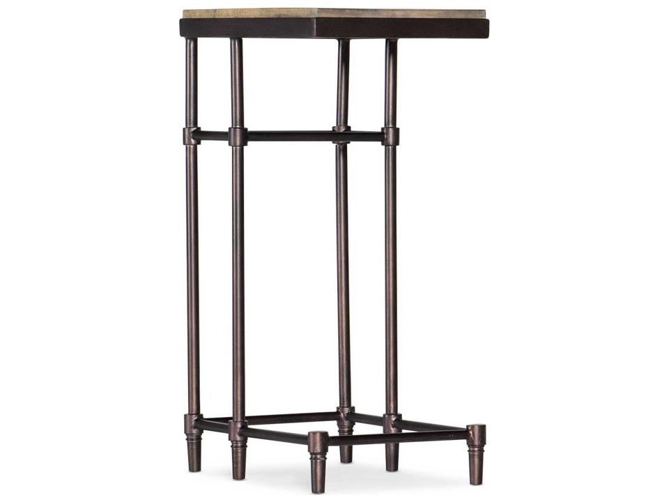 St Armand Rectangular Wood Light Natural Antique Bronze End Table