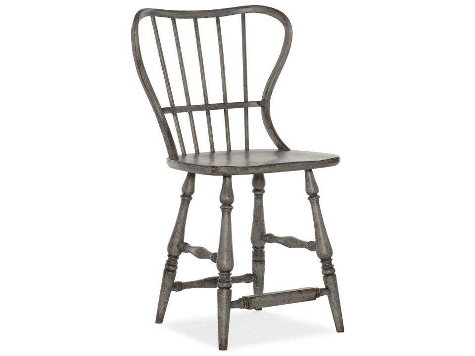 Ciao Bella Spindle Back Counter Stool in Speckled Gray