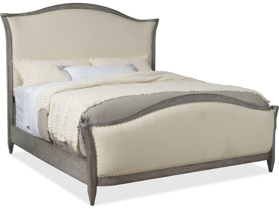 Ciao Bella King Upholstered Bed in Speckled Gray