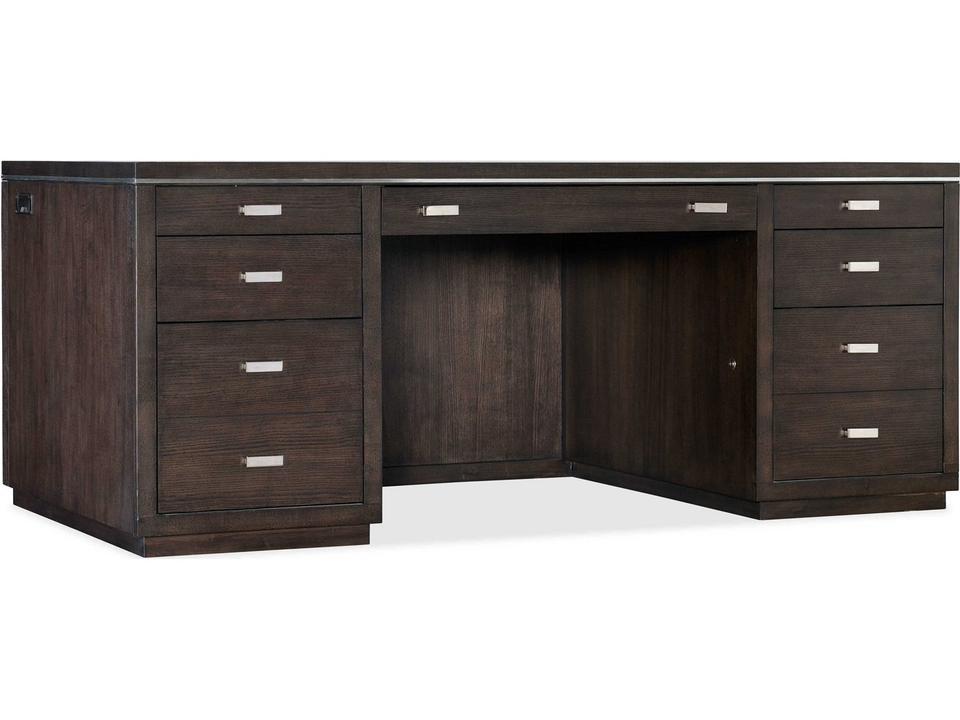 House Blend 72-Inch Executive Desk in Dark Roast Finish