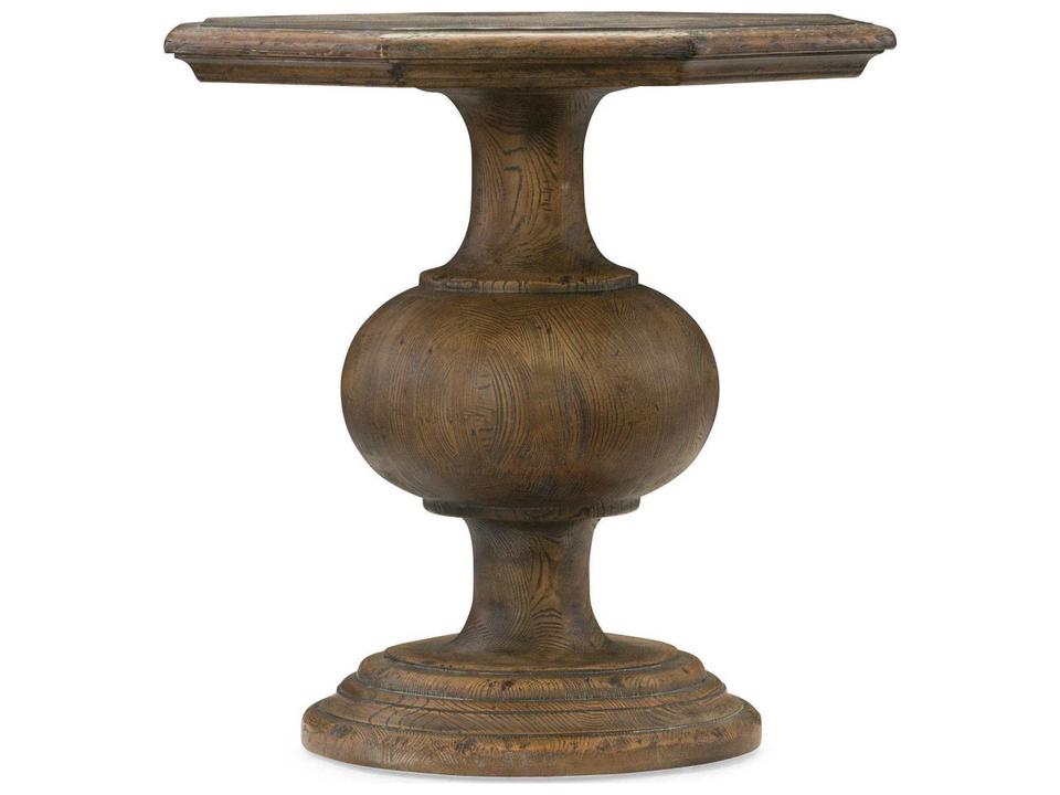 Hill Country Mason End Table in Multi-Tone Saddle Brown and Black