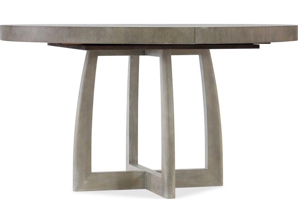 Affinity 48-Inch Round Pedestal Dining Table in Greige Oak