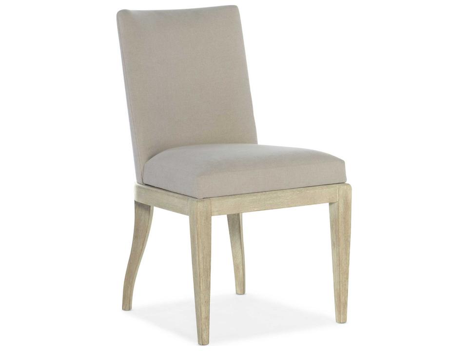 Cascade Upholstered Side Chair in Terrain Finish with Performance Fabric
