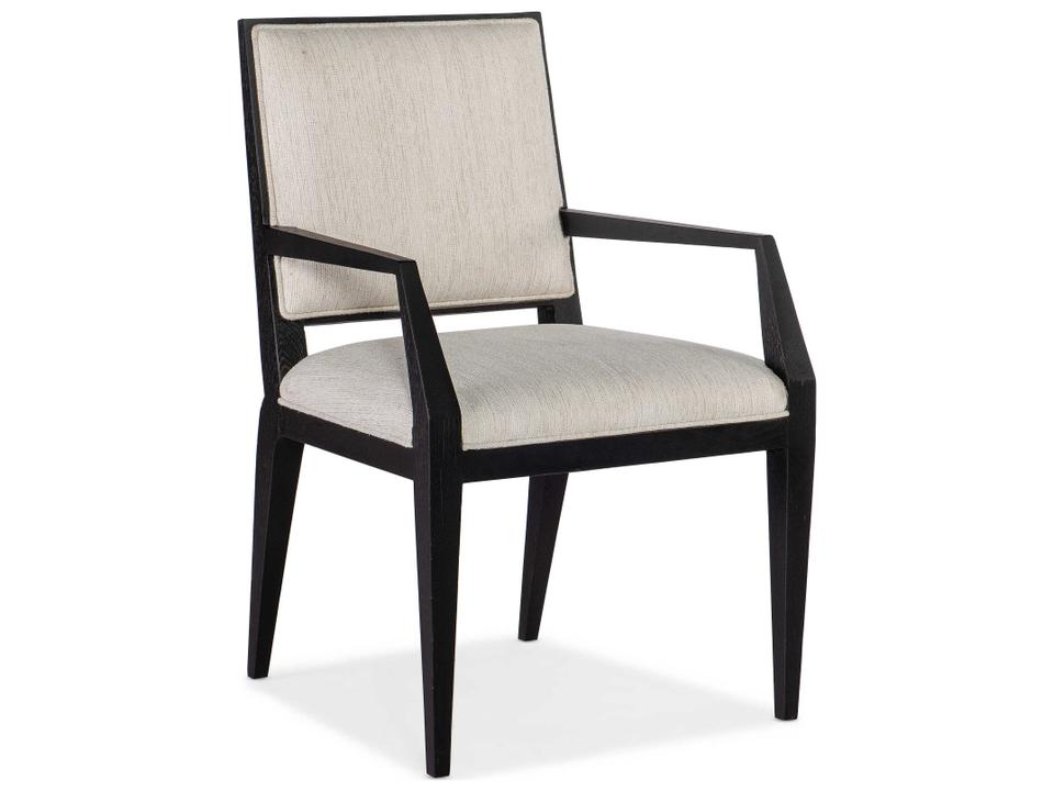 Linville Falls Linn Cove Upholstered Arm Chair in Shadow Finish