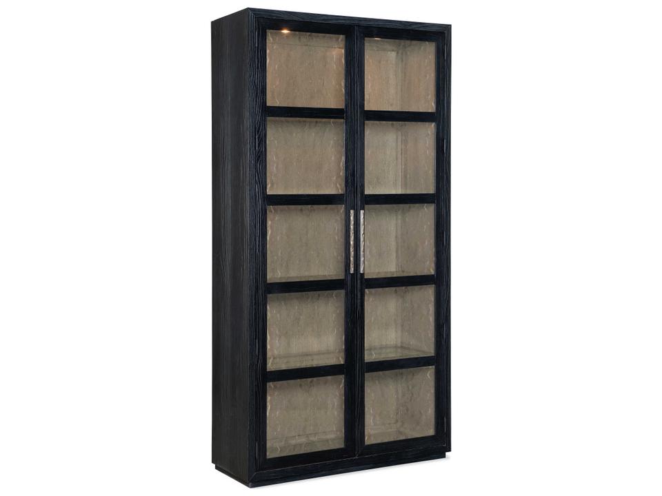 Linville Falls Shou Sugi Ban Black Pine Wood Curio Display Cabinet