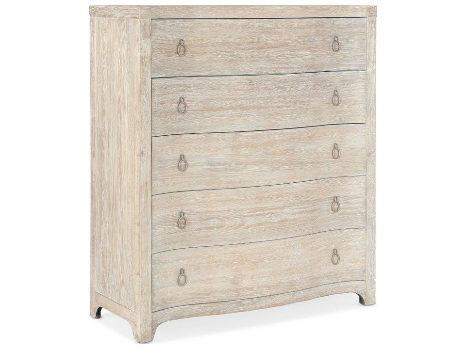 Serenity Monterey 5-Drawer Chest in Whitewashed Surf Oak