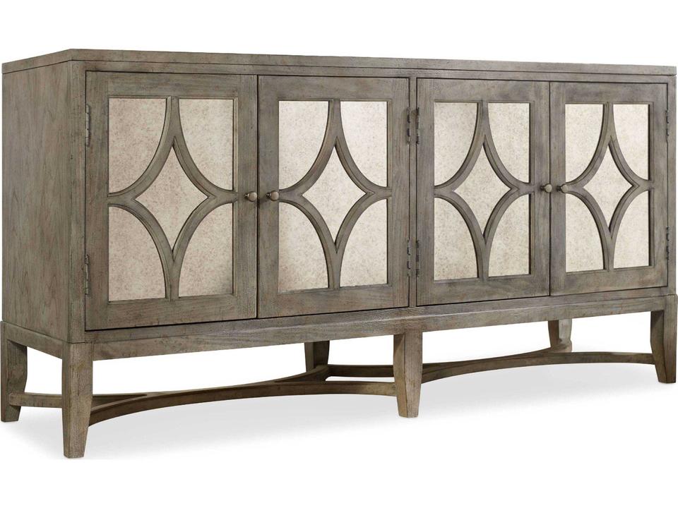 Melange Diamante 68" Hardwood Light Wood Sideboard