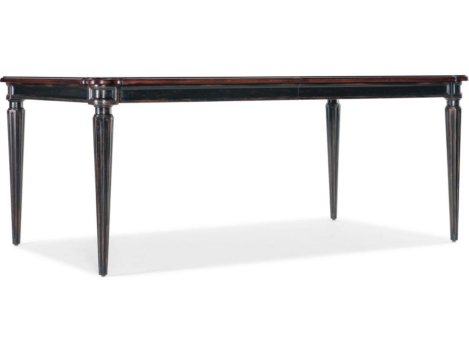 Charleston Extendable Rectangular Dining Table in Maraschino Cherry and Black Cherry