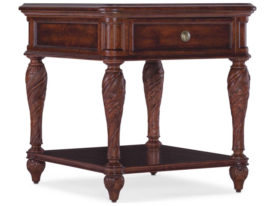 Heritage Rectangular Wood Maraschino Cherry End Table