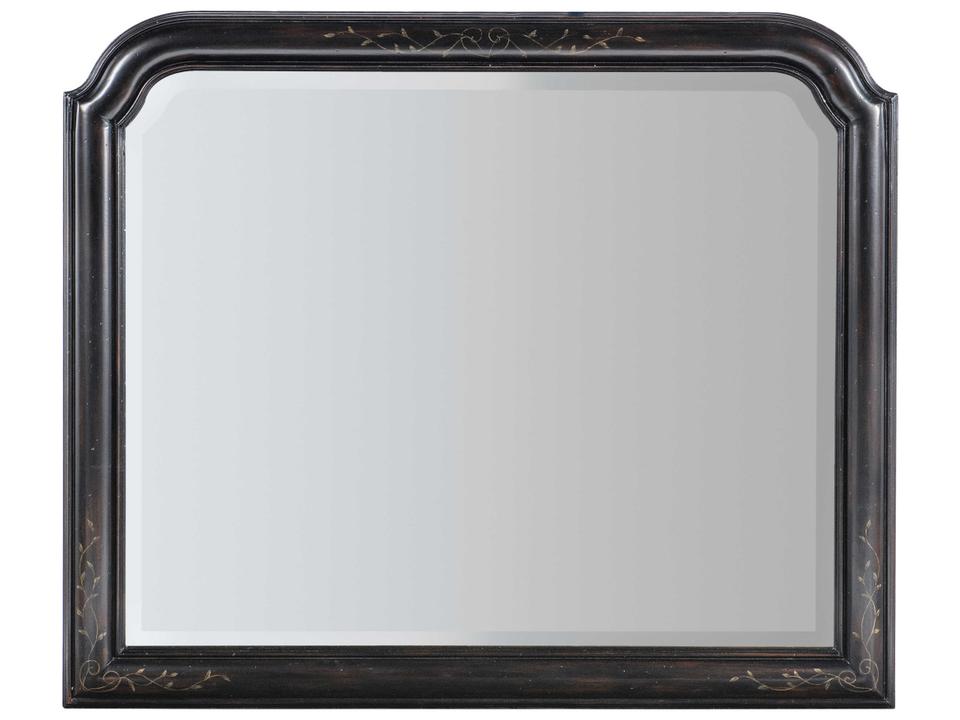 Charleston Wall Mirror in Black Cherry with Handpainted Accents