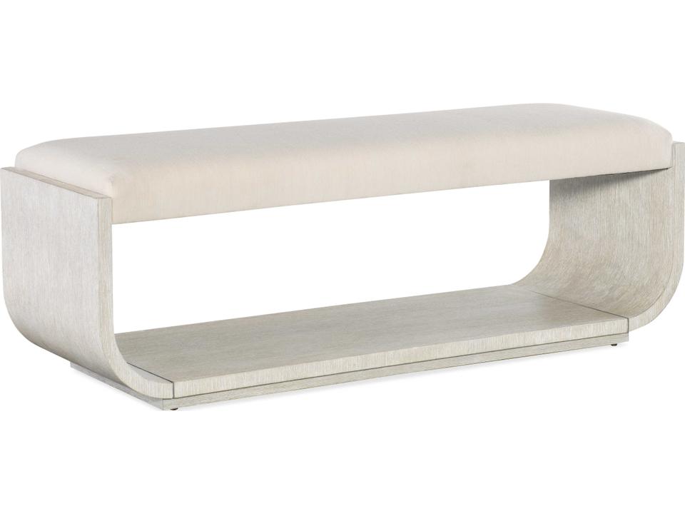 Modern Mood Upholstered Bed Bench in Diamond Finish with Boucle Fabric