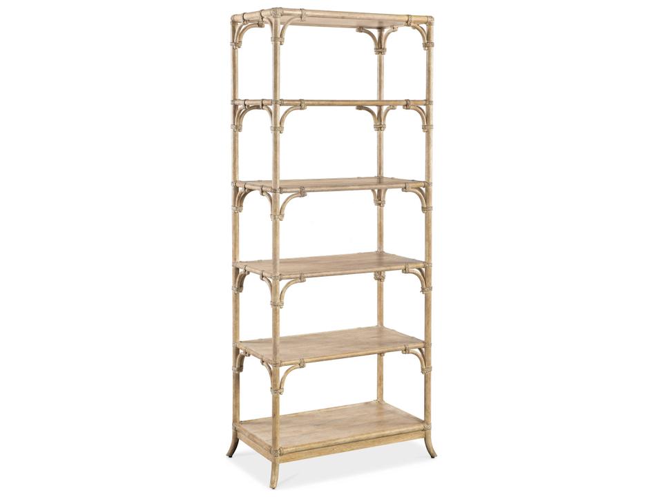 Retreat Dune Pole Rattan Bookcase with Five Fixed Shelves