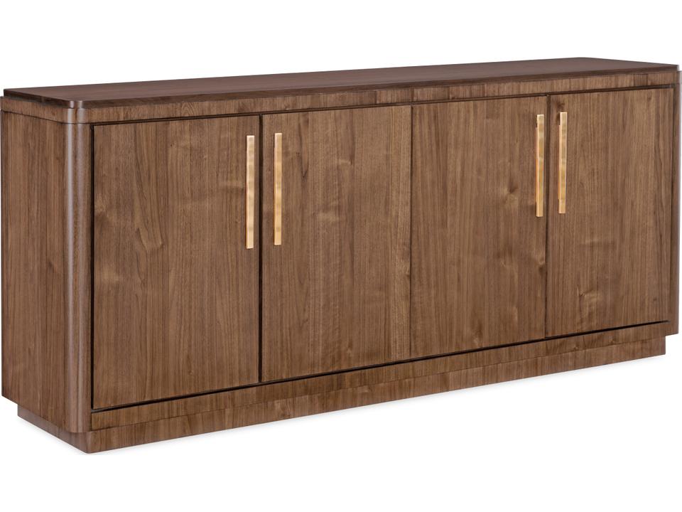 Eleana Buffet with Light Caramel Walnut Veneer and Sunlit Bronze Hardware