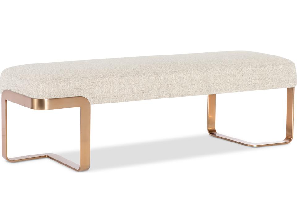 Eleana Fabric Bed Bench in Sunlit Bronze Metal