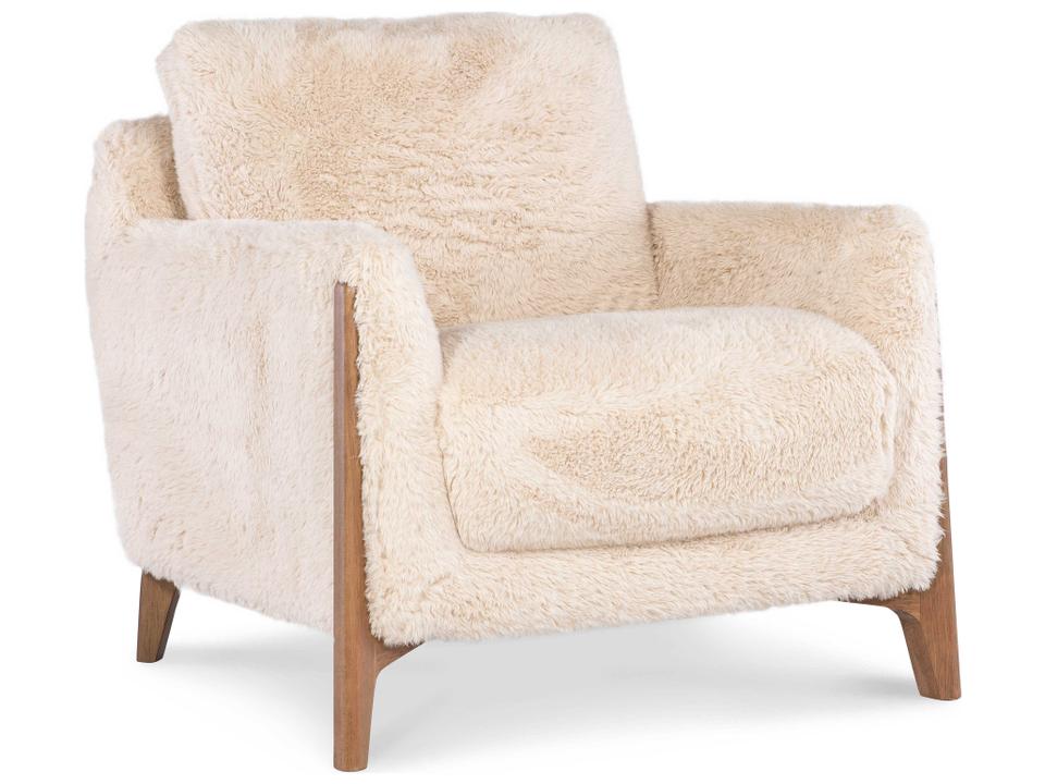 Cynthia Fabric Accent Armchair in Yakety Yak Sand