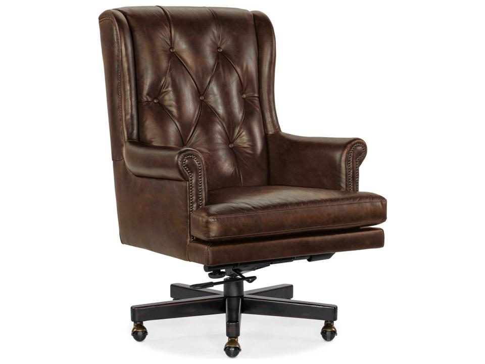 Charleston Executive Office Chair in Old Saddle Cocoa Leather