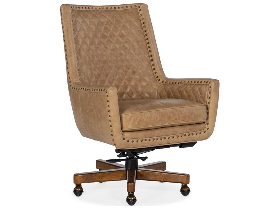 Kent Executive Swivel Tilt Office Chair in Venerando Bisque Leather