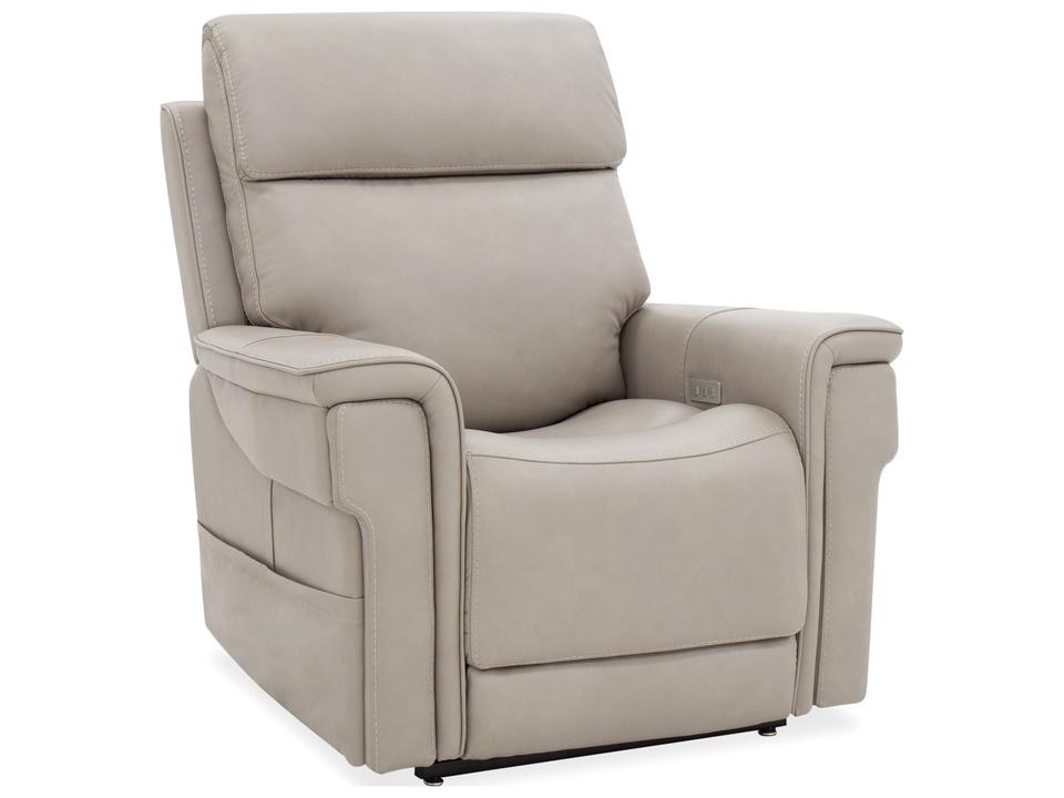 Lyra Power Reclining Lift Chair in Sahara Ash Leather with Power Headrest Lumbar