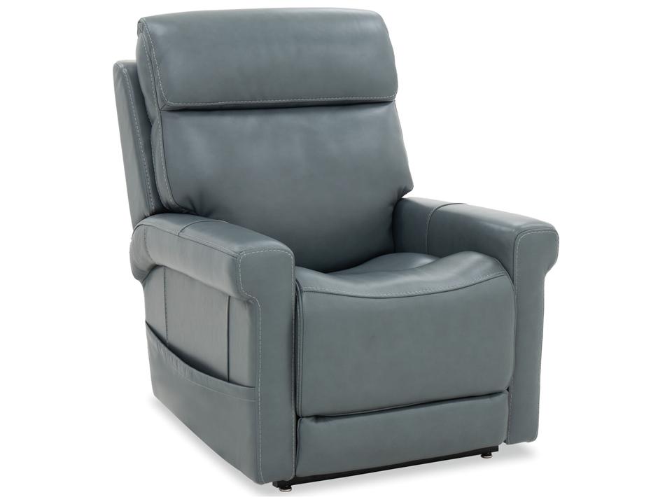 Locke Lift Chair with Power Recline Headrest and Lumbar in Maverick Caribbean Leather