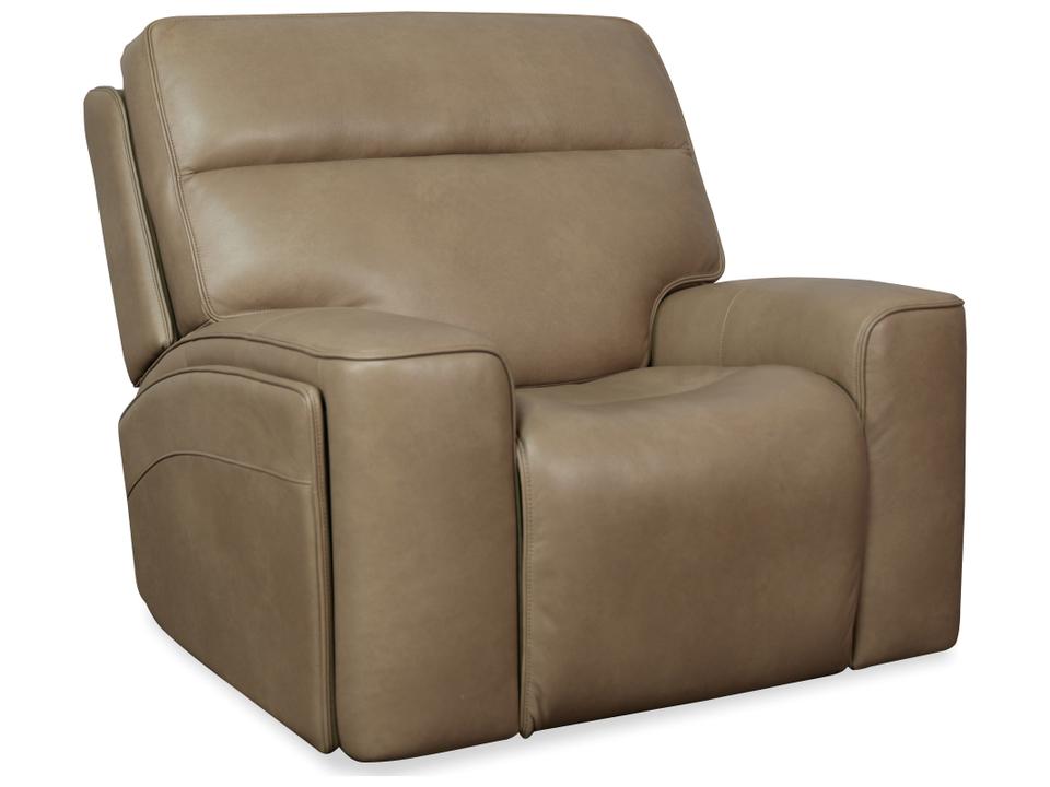 Riverton Power Gliding Recliner with Power Headrest and Lumbar in Dante Sandhills Leather
