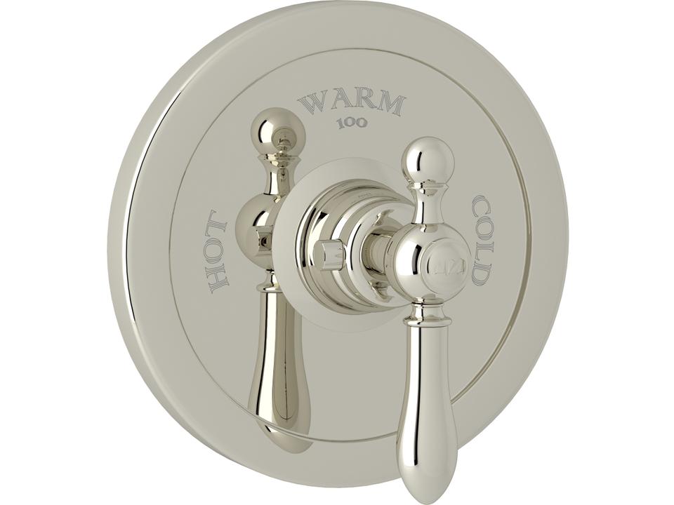 Arcana Thermostatic Shower Trim Set Polished Nickel with Lever Handle