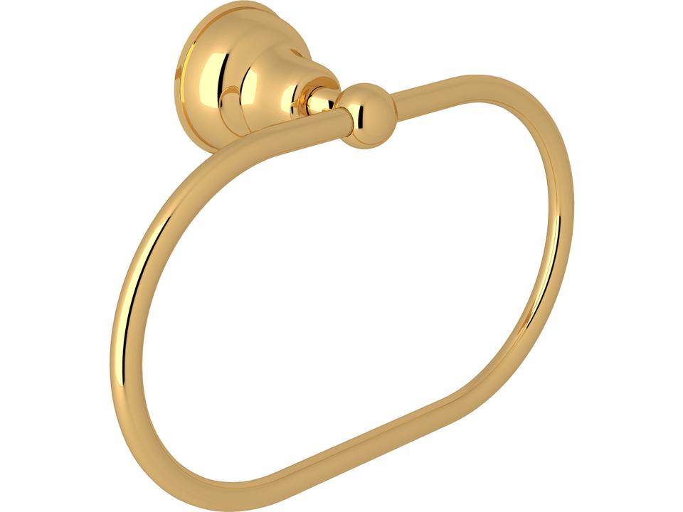 Arcana Wall Mounted Towel Ring in Italian Brass