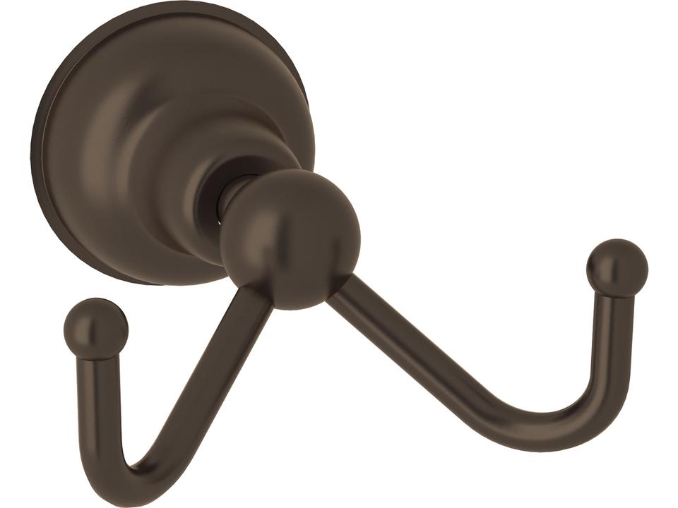 Arcana Double Robe Hook in Tuscan Brass