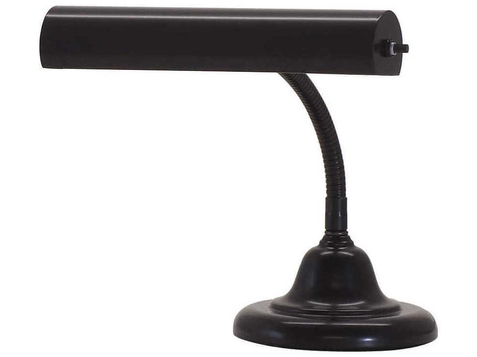 Advent 1-Light Flexible Gooseneck Piano Desk Lamp in Black
