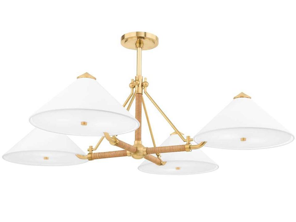 Williamsburg 8-Light Aged Brass Chandelier