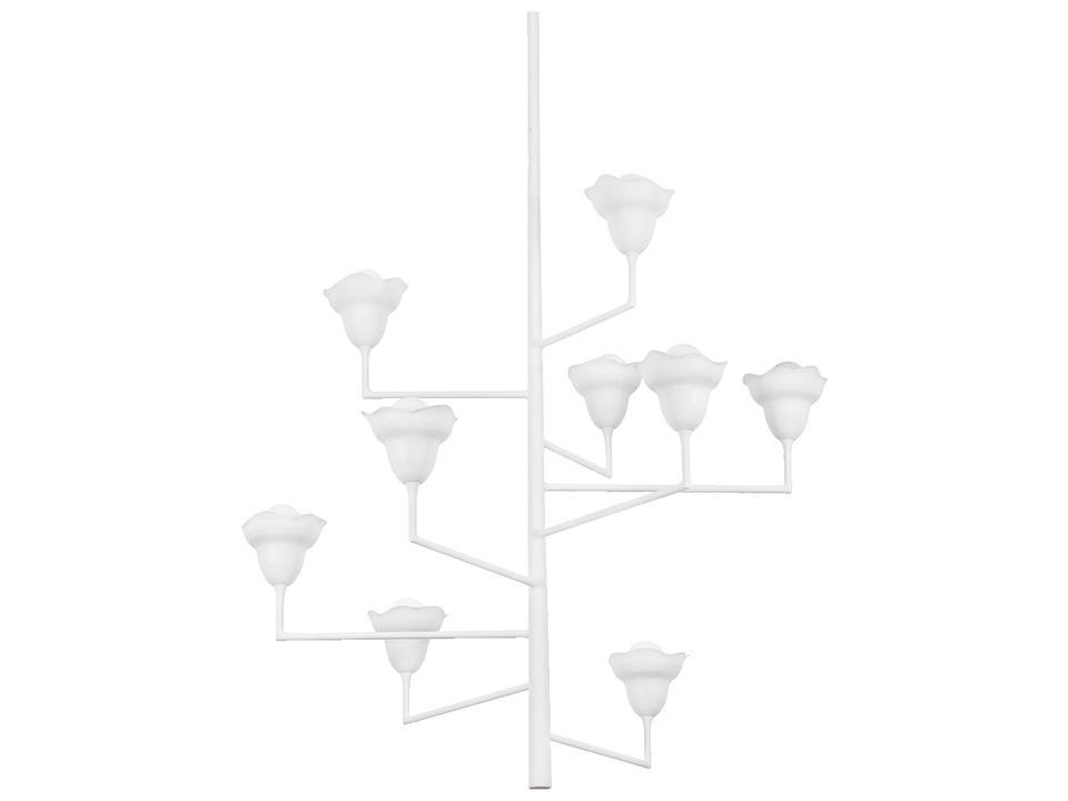 Alora 9-Light White Plaster Tiered Chandelier