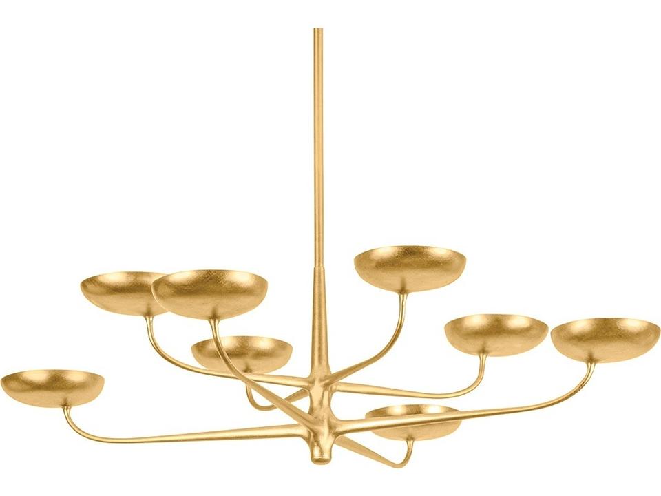 Taormina 8-Light LED Chandelier in Vintage Gold Leaf