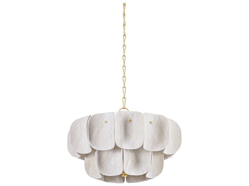 Amalfi 8-Light Tiered Chandelier in Vintage Gold Leaf with Woven Coconut Fiber