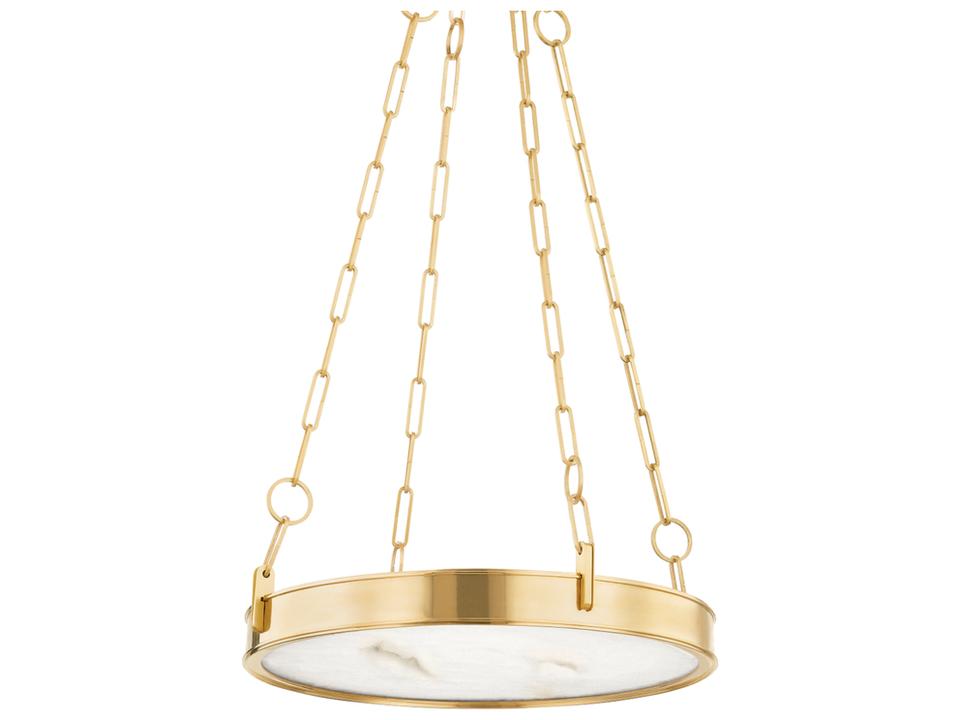 Kirby 1-Light Aged Brass LED Round Chandelier