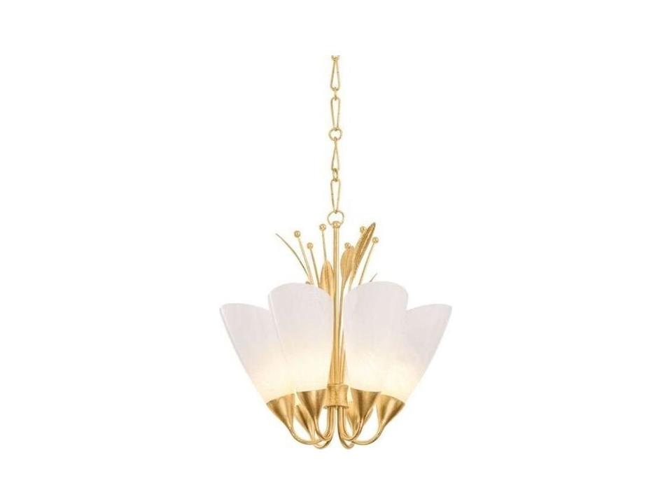Forest Glen 6-Light Vintage Gold Leaf Chandelier
