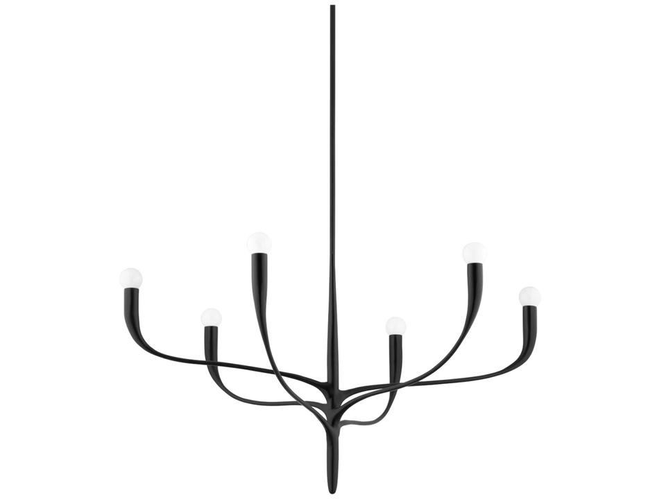 Labra Chandelier Aged Iron Six-Light Fixture