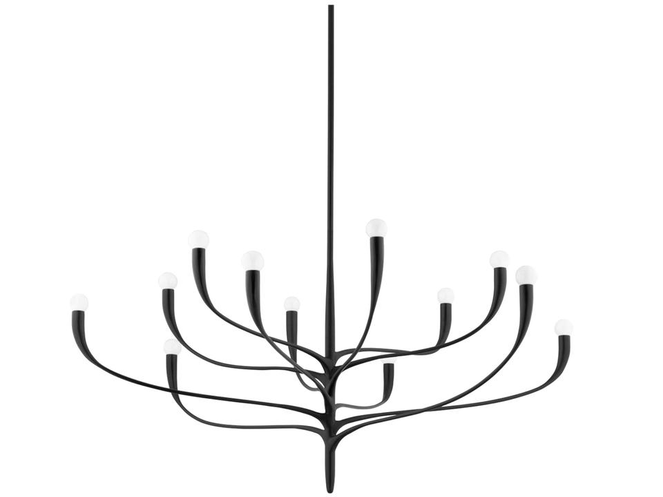 Labra 12 Light Chandelier Aged Iron Contemporary