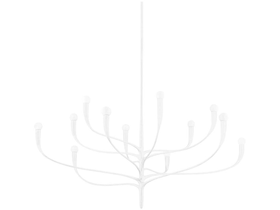 Labra 12-Light White Plaster Chandelier