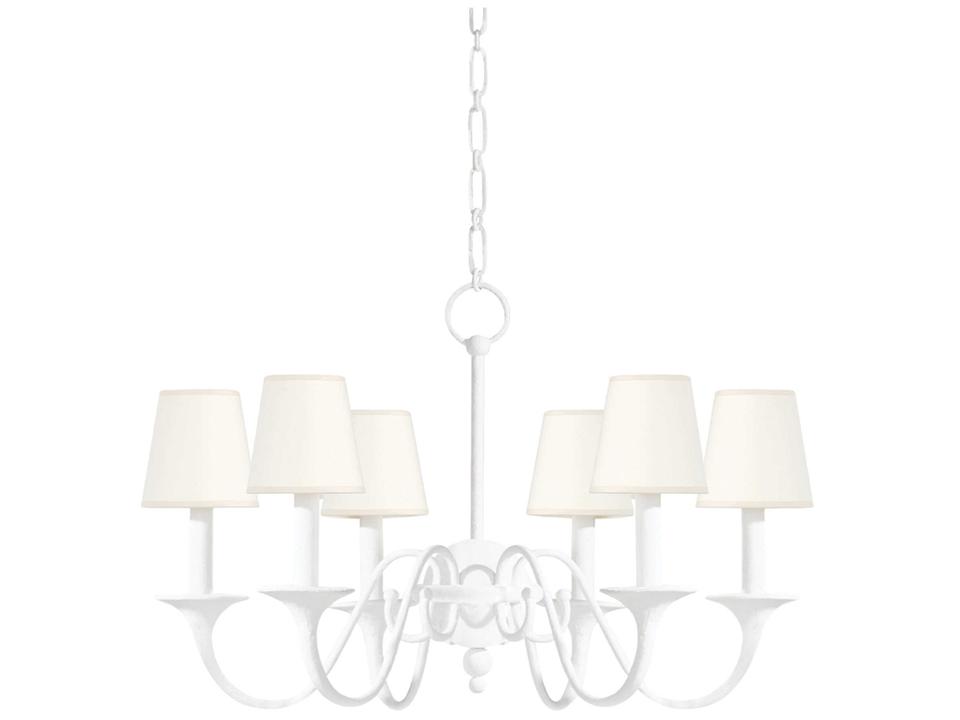 Windsor 6-Light White Plaster Empire Chandelier