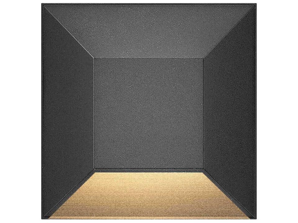 Nuvi Integrated LED Square Outdoor Path Light in Black