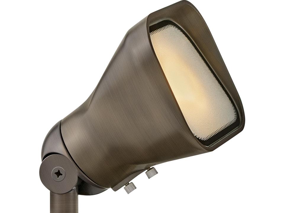 Accent Flood 1-Light Low Voltage LED Outdoor Spot Light in Matte Bronze