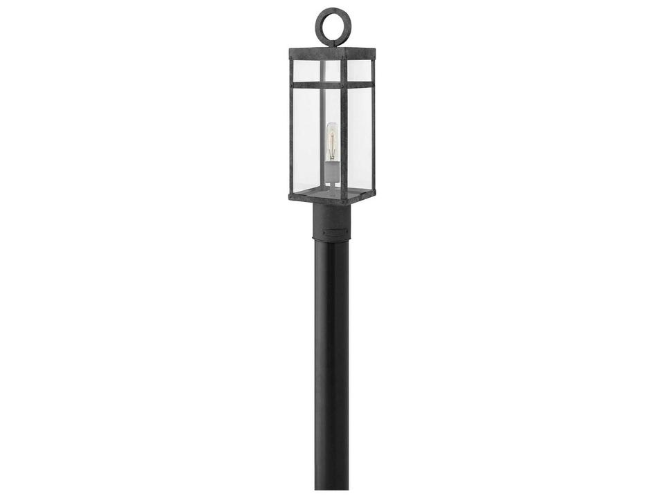 Porter 1-Light Outdoor Post Light in Aged Zinc
