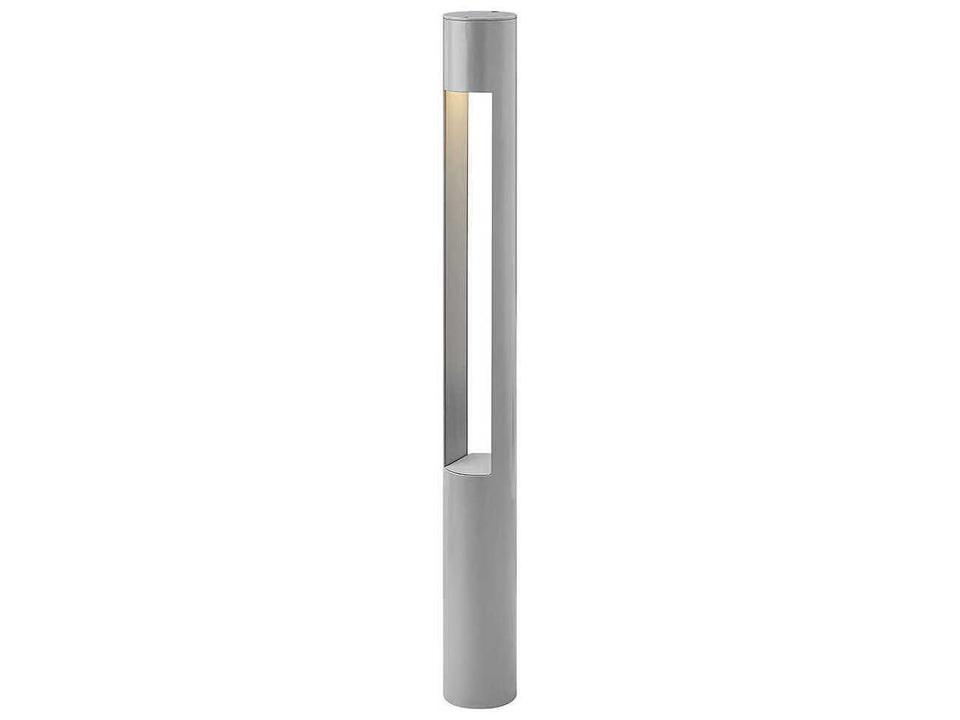 Atlantis LED Outdoor Path Light in Titanium with Etched Glass