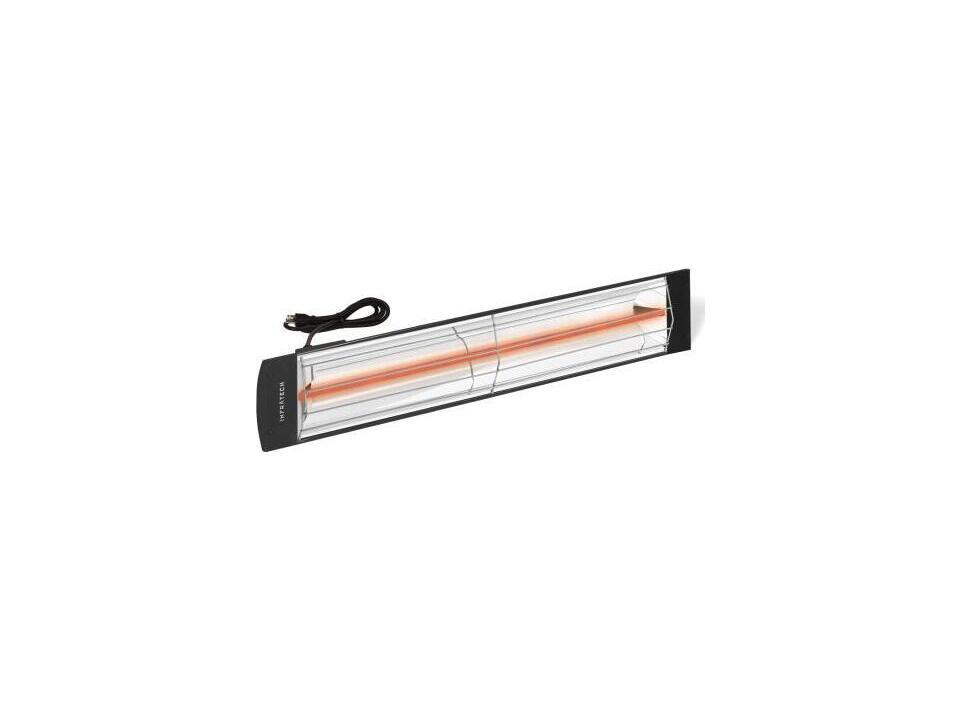 33'' 1500 Watt 120 Volt Garage Outdoor Patio Heater - Black Powdercoat Cold Rolled Steel