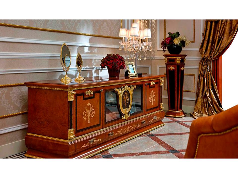 E-38 83-Inch Walnut Hardwood Media Console
