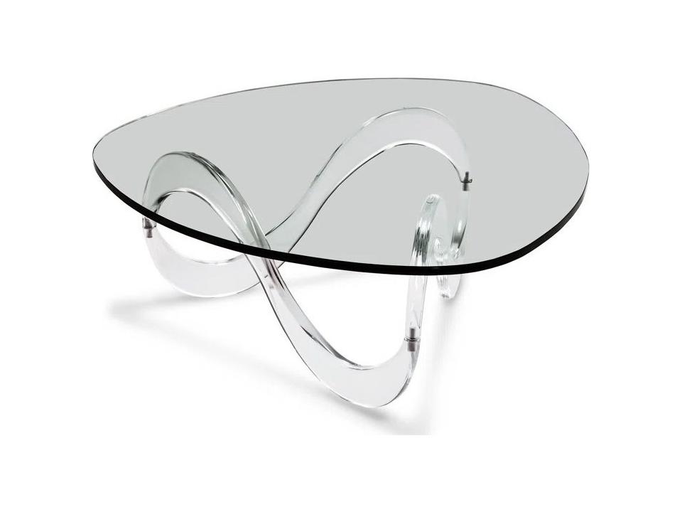 Clear Glass Coffee Table Modern Acrylic