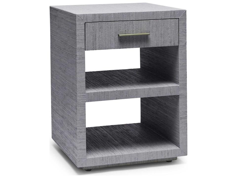 Livia 1-Drawer Gray Chest Nightstand