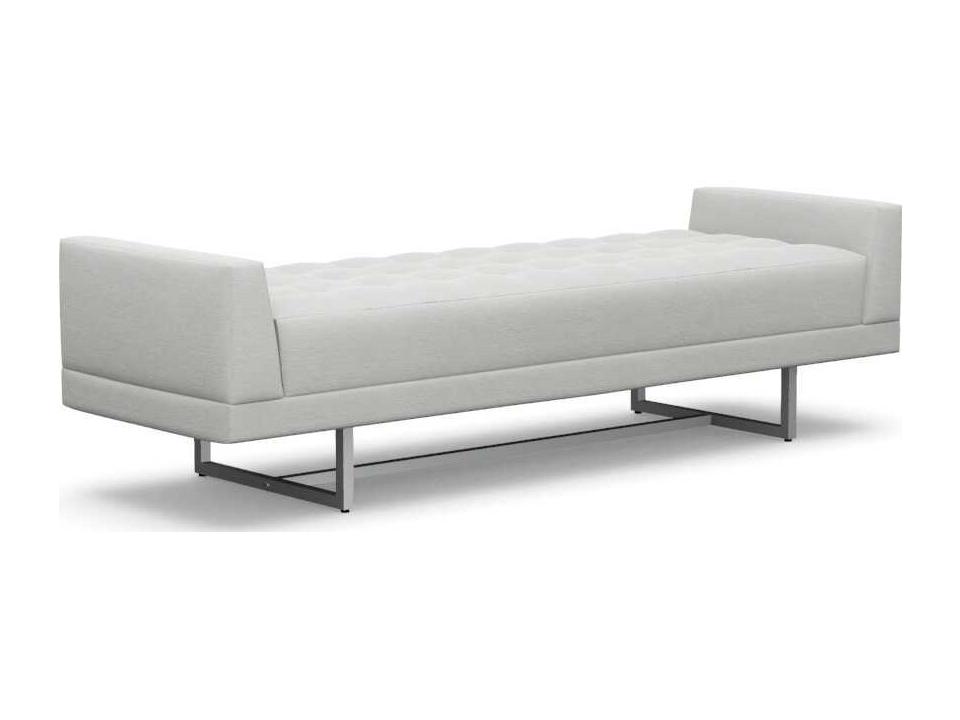 Luca Accent Bench in Fresco with Polished Nickel